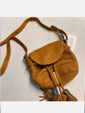 See By Chloe Mustard Yellow Leather Tassel Crossbody
